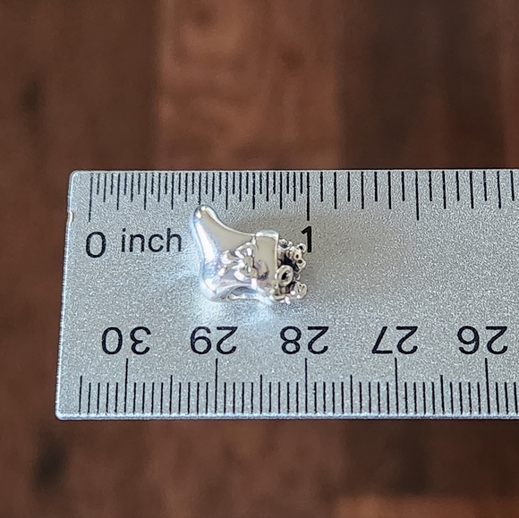 PANDORA Santa's Christmas Stocking with Ribbon Bracelet Charm/Bead 925 Sterling - Picture 5 of 9